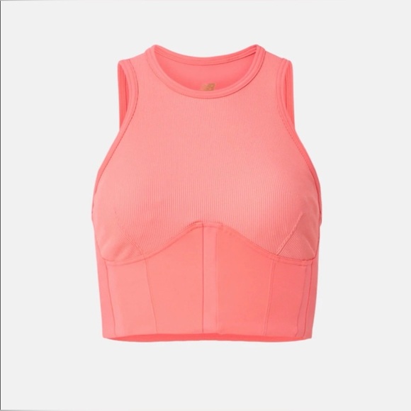 New Balance NWT Women's X Bandier Corset Tank Bra Size Large Watermelon Pink. - Picture 5 of 13